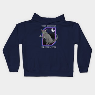 The Future is Feline Kids Hoodie